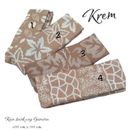 KATUN Batik Fabric - Beige batik Fabric - Sogan Stamped batik Fabric - Fine Cotton batik Fabric - Sogan batik Fabric - Metered batik Fabric - pekalongan Original batik Fabric - premium batik Fabric