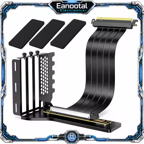 PCI Express 3.0 4.0 GPU Riser Cable with Triple Slot Vertical Mounting Bracket Optional Set