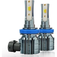 H11 H8 H16JP fog light bulb, upgraded with 30000LM 6500K ultra bright dual color LED bulb, White yel
