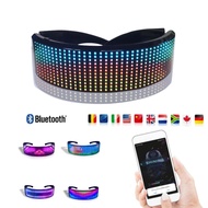 App Control Smart Full Color Christmas Carnival Shiny Programmable USB Rechargeable Glow LED Glasses