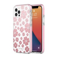 KATE SPADE DEFENSIVE HARDSHELL FLORAL GLITTER OMBRE ( เคส IPHONE 12 / 12 PRO )
