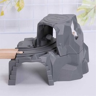 LY Plastic Grey Double Tunnel Wooden Train Track Accessories For Tunnel Track Train