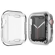 Soft Clear TPU Screen Protector compatible with Apple Watch Ultra 2 49mm case 45mm 41mm Full TPU bumper Cover iwatch Series 9/se 2/8/7/6/5/4/se 44mm 40mm ultra 49mm Protective Case accessories
