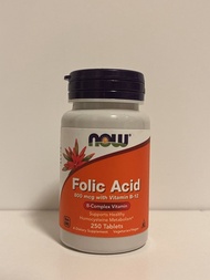 NOW Folic Acid 葉酸維他命 B12 250粒 800mcg