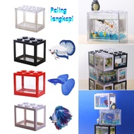 Aquarium Mini Lego Aquarium Mini Hias Cupang Guppy - Paket Lengkap I