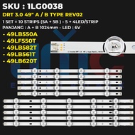 BACKLIGHT TV LG 49 Inch 49LB561T 49LB582T 49LB550 49LB551T 49LF550T