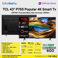 TCL 43P755 43" GOOGLE TV 4K UHD DOLBY SMART TV 43 INCH | tcl 43p755 smart tv tcl 43 inch | tcl 43p75