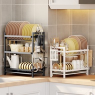 Rack Storage Drain Dishes Household Rack Dish Rack Kitchen Multifunctional Dishes Cupboard Storage B
