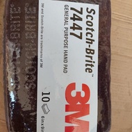 (Allthebest) Scotch Brite General3m PURPOSE Hand Pad 7447 - Maroon Sandpaper per 10 pcs