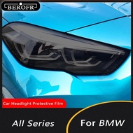 For BMW F30 F31 F10 F11 F40 F32 F22 F36 F07 F34 G32 G11 G15 Car Headlight Protective Film Smoked Bla