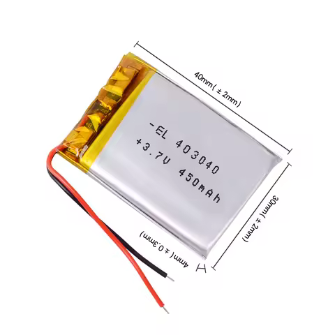 3.7V lithium polymer battery 403040 450mAh for camera G1WH Akum Recorder Ruizu A50 player players Sa