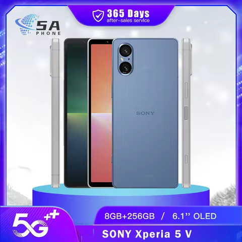 Original Sony Xperia 5 V 5V XQ-DE72 5G Mobile Phone Dual SIM 8GB+256GB NFC 6.1'' OLED 120Hz Screen O