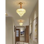 European Style Crystal Small Chandelier American Light Luxury Aisle Light Corridor Balcony Light Ent