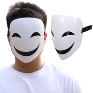Smiling Scary Mask Full Face Ghost Face Joker Black Evil Halloween Ghost Mask