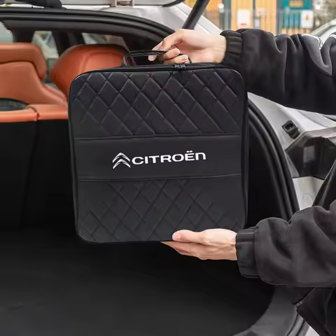 Car Leather Storage Bag High-capacity Auto Trunk Handbag For Citroen C4L C5 C6 C8 Xsara C3-XR Picass