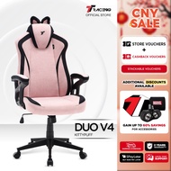 TTRacing Duo V4 KittyPuff BunnyBliss Air Threads Fabric Gaming Chair Ergonomics Home Office Chair