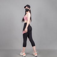 Bộ đồ thể thao Áo Bra Gladimax và quần Leggings G08 cá tính cạp cao tôn dáng mặc đẹp đi tập đi chơi.