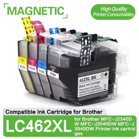 LC462 LC462XL Dye Ink Compatible Ink Cartridges for Brother LC 462 LC462 MFC-J2340DW MFC-J2740DW MFC