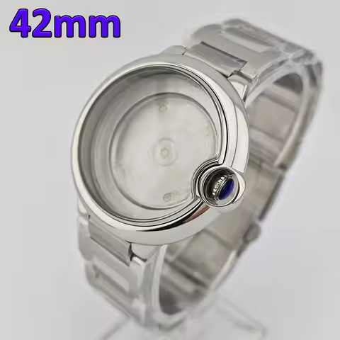 42mm Case Men's Luxurious Solid Stainless Steel Waterproof Case Suitable For Miyota 8215/DG 2813 Mov