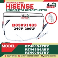 (240V 200W) RT486N4FBV / RT549N4ABU / RT600N4FBV HISENSE REFRIGERATOR DEFROST HEATER B03091483