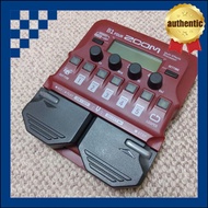 ZOOM B1 FOUR Multi-Effects Processor for Bass - Red. Features 9 types of amp/cabinet models and allo