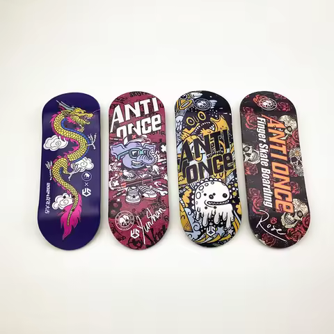 34 x 100mm Fingerboard Deck - Real Wood (5-Layers) Single Graphic Deck (Real Wear) - Optimized Conca