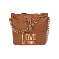 Love Moschino | กระเป๋าสะพายข้างทรงบักเก็ต PU พร้อมโลโก้โลหะ