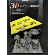 3D Metal Puzzle - Drum set