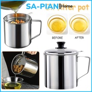 Oilpot 1.3L oil filter container cooking oil filter container oil storage container