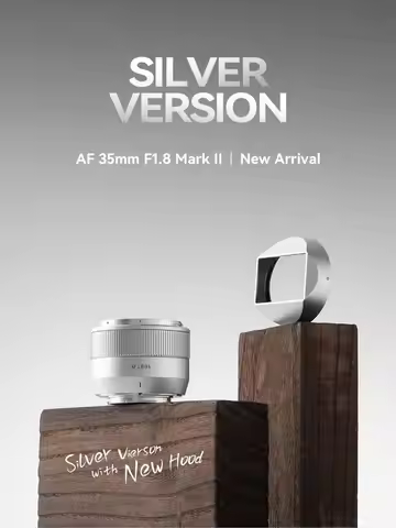 TTArtisan APS-C 35mm F1.8 II Siver Aufocus Mirrorless Camera Lens for Portrait Photography with Sony