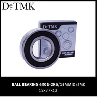 BALL BEARING 6301-2RS/15MM DETMK 15x37x12 RUBBER CAP