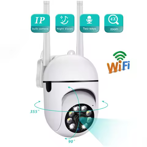 V360pro 2.4G WiFi Security Camera camera 1080P FHD PTZ Security Camera with Two-Way Audio, Night Vis