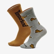 Timberland 2Pp Boot Print Crew Sock ถุงเท้า (A6BTB)