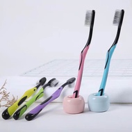 (T27) แปรงสีฟันขนนุ่มถ่านไม้ไผ่ความหนาแน่นสูง แปรงสีฟันถ่านไม้ไผ่ หัวแปรงนุ่มพิเศษ แปรงสีฟัน แปรงสีฟันขนนุ่ม