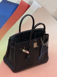 全套帶票Hermes Birkin30 黑銀