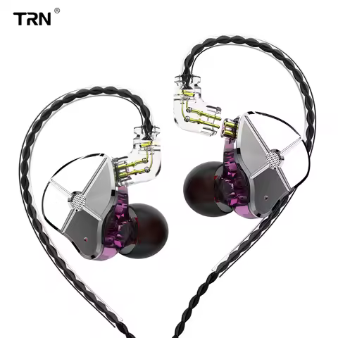 TRN ST1 In Ear Earphone 1BA 1DD Hybrid Metal IEM DJ HIFI Monitor Running Sport Earphone Earplug Head