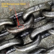 High Strength Manganese Steel Load Chain G80 Grade Shackles Chain Hoist Chain Vehicle Lock Chain 6 8
