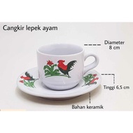 Rooster Coaster Cup Cup set Ceramic Mug Set 6 Cups 6 Plates