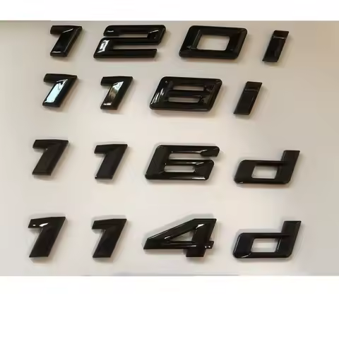 Shiny Glossy Black Car Letters Emblems Symbols Replacement for BMW 114i 116i 118i 120i 125i 128i 114