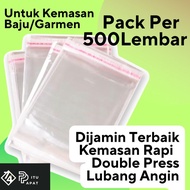 P㊛6X 1 Rim Plastik Opp Lem 25X35 Baju Garmen Seal 500Lembar D☛Ff