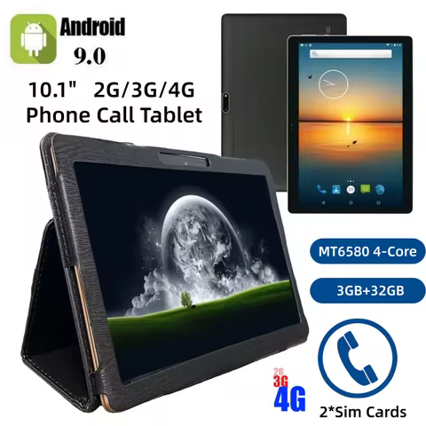 Type-C 10.1" Android 9.0 Tablet 2G/3G/4G Phone Call MT6580 4-Core Dual Camera 2GB RAM 32GB ROM 1280x