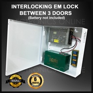 Interlocking 3 Door EM Lock 3 Doors Are Initially Opened Interlocking Between 3 Doors Battery Backup