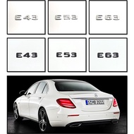 Creative First Benz E W213 E43 E53 E63 AMG Chrome-Plated Silver Matte Black Wordmark Word Sticker Ca