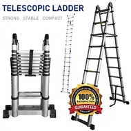 ( LD3 ) 10 Steps 800CM Extendable Foldable Aluminium Telescopic Pole Ladder / Tangga