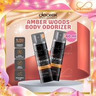 Deorex Body Odorizer For Men Amber Woods Spray 60ml Anti-Odor Deodorant Replacement
