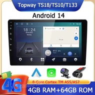 Topway TS18/TS10/T133 Android Player Car Stereo 4GB RAM+64GB ROM 2din 9/10inch Car Multi-Media Playe