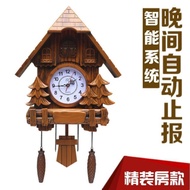 Free Shipping Hourly Chiming Cuckoo Clock Gugu Clock European Fashion Creative Living Room Pastoral Bird Wall Clock