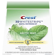 Crest 3D Whitestrips, Arctic Mint, Teeth Whitening Strip Kit with Tube of Flavor Serum, 28 Strips (1