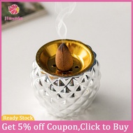 Jiogein Incense Burner Adornment Bakhoor Holder Aromatherapy Gold Decor Frankincense Charcoal Cone Ceramic Arab