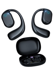 ZRUHIG Open Ear Headphones, [40hrs Long Playtime] Wireless Open Ear Earbuds with Digital Display Cha